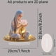 thumbnail image 2 of Figura de Acrílico Plana | Decoración de San Valentín de Una Diosa Elfa Hada | Adorno de Escritorio de Acrílico Transparente y Duradero | Decoración Caprichosa para El Hogar y La Oficina | Regalo par, 2 of 2