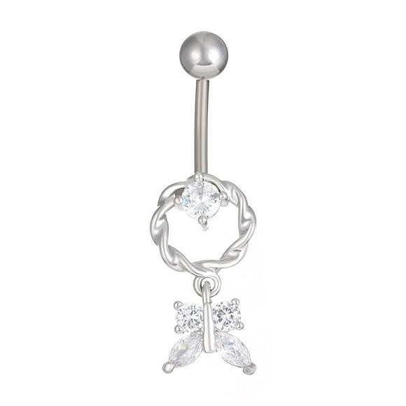 Butterfly Belly Button Ring Piercing Navel Ring Boho Body Jewelry Accessories For Women Owl Belly Button Piercing