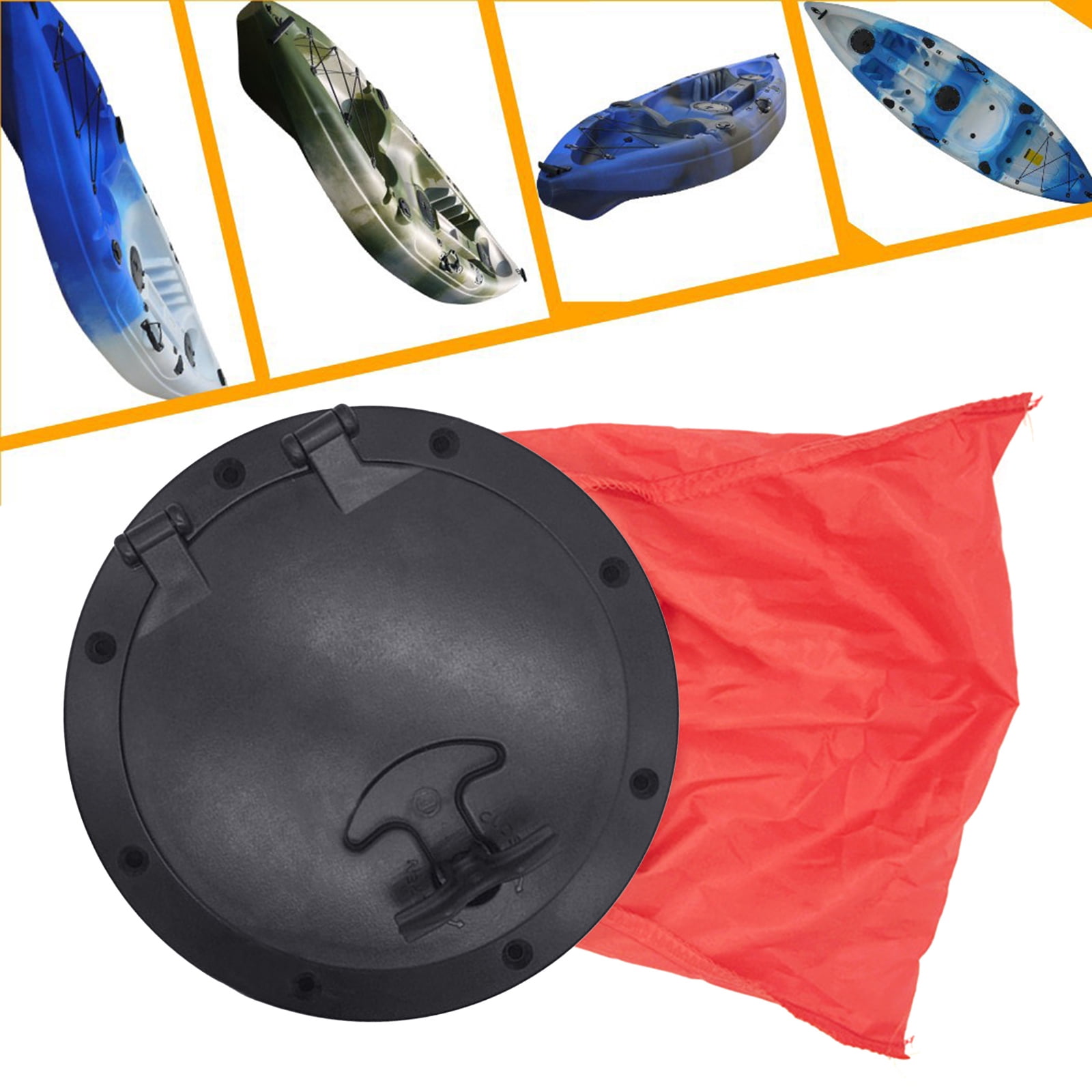 6Inch Kayaks Deck Plate Marine Cover Deck Plate Kit With Storage Bag For Kayaks Canoes Boats Accessory