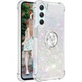 thumbnail image 6 of Quicksand Case for Samsung Galaxy A25 5G for Women Girls, Glitter Sparkle Flowing Clear Liquid Cover Case with Bling Diamond Kickstand for Samsung Galaxy A25 5G -Colorful, 6 of 14