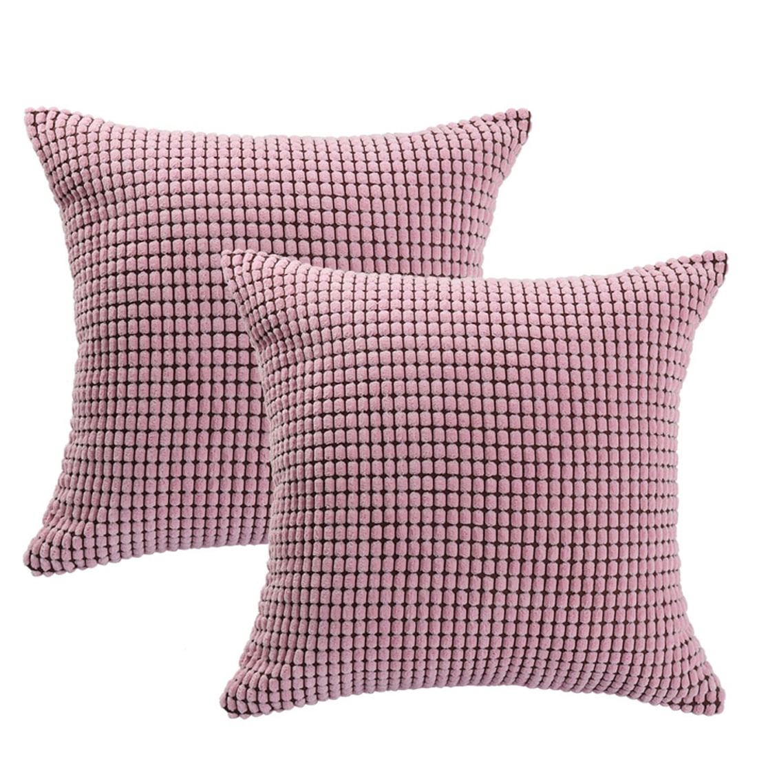 Unique Bargains 2Pack Decoratiove Throw Pillow Covers Pink 18" x 18"
