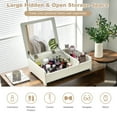 thumbnail image 5 of Gymax 2-in-1 Vanity Dresser w/ Flip-Top Mirror Tabletop Storage Box Makeup Laptop White, 5 of 10
