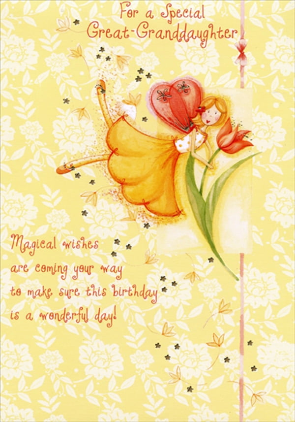 Dove Fairy Birthday Card for women & girls lilac and pink perfection 