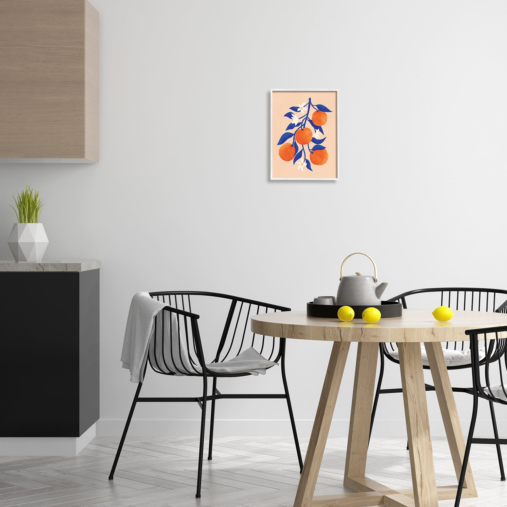 Stupell Orange Tree Citrus Blossoms Food & Beverage Painting White Framed Art Print Wall Art