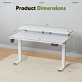 thumbnail image 7 of Homall 55" Wide Home Office Electric Height Adjustable Standing Desk Lifting Range 28~46" Computer Desk with Monitor Stand,White, 7 of 7