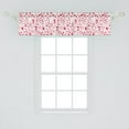 thumbnail image 2 of Ambesonne Love Window Valance, Valentine Hearts Arrow, 54" X 12", Magenta Ruby White, 2 of 3