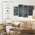 thumbnail image 4 of Elephant Stock Astral Mandala Abstract Wall Art - Horizontal Multi Panel Canvas - Living Room Wall Decor - Decor Elements Multi Panel - Teal And Blue Decor - 75" x 48", 4 of 4