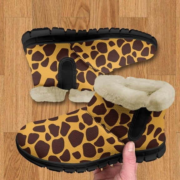 Whosucclay Flannel Womens and Girl Snow Boots Ankle Booties Waterproof Winter Boots Slip on Fashion Boots No Slip Boots