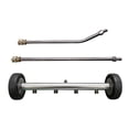 thumbnail image 1 of 2 In 1 Pressure Washer Attachment Undercarriage Cleaner Water Broom Surface Cleaner With 4 Nozzles 2 Extension Rods (Straight & 45 Degrees Angled), 1 of 7
