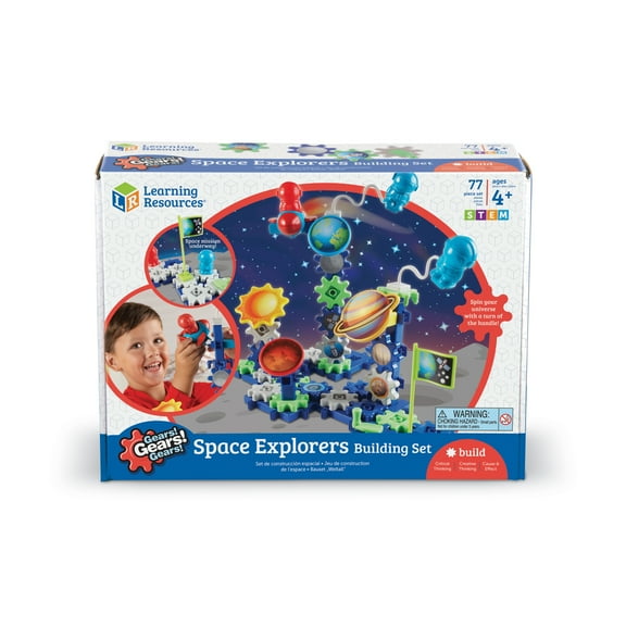 Learning Resources Gears! Gears! Gears! Space Explorers Building Set, Space Toys for Kids, Ages 4 