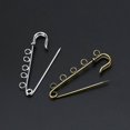 thumbnail image 3 of Exquisite 5 Holes Safety Pins Brooches 10 Pcs Silver Bronze DIY Brooch Scarf Lapel Pin Jewelry Decoration for Jeans Bags White K, 3 of 4