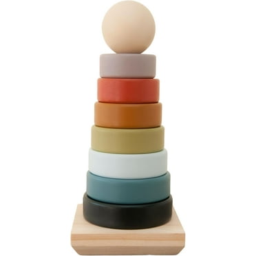 Montessori Rainbow Wooden Ring Stacker Toy| Educational & Developmental Sensory Toys