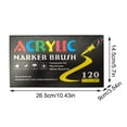 thumbnail image 2 of Straight Liquid Acrylic Marker Pen 12/24/36/48/60/80/120 Color Soft Head Student Art DIY Hand-painted Drawing Doodle Pen 10ml, 2 of 2