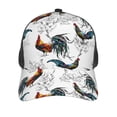 thumbnail image 2 of Picia Cool Chicken Pattern Trucker Hat,Baseball Cap,Sun Protection Cap,Stylish Headwear,Leisure Cap,Outdoor Sports Cap, 2 of 7