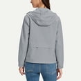 thumbnail image 4 of GUACER Womens Lightweight Hooded Windbreaker Jacket, Waterproof Zip-Up Rain Coat with Pockets for Travel & Hiking, 4 of 8