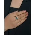 thumbnail image 3 of 2.25 Ct Cushion Cut Emerald Gemstone with Natural Diamond Beautiful Anniversary Ring for Women Solid 14K White Gold Size 10 by Diamond-Capitals, 3 of 6