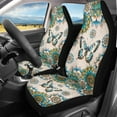 thumbnail image 3 of Yuyamidu Butterfly Automobile Seat Covers 2 Pcs Boho Flowers Car Seat Covers Front Seats Only Waterproof Universal Fit for Auto Truck Van SUV, 3 of 6