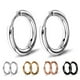 thumbnail image 4 of Pendientes de aro de plata para mujer Acero inoxidable Tecnología de galvanoplastia Durabilidad brillante Anillos de labio de nariz de moda Ropa, zapatos y accesorios Miscelánea oro rosa 2.5*18mm, 4 of 6