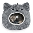 thumbnail image 1 of Cama para gatos CATISM en forma de cueva, lavable y suave de felpa para gatos de interior, 1 of 7