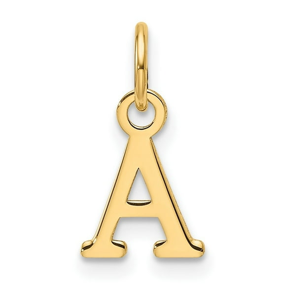 Auriga Fine Jewelry 14K Yellow Gold Cut-out Letter A Initial Pendant for Women(L- 15mm)