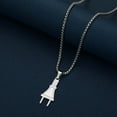 thumbnail image 2 of Personality Plug Stainless Steel Necklace Electrical Plug Pendant Hip-hop Punk Jewelry, 2 of 4