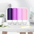 thumbnail image 4 of Travel Bottles for Toiletries, 3oz Tsa Approved Travel Size Containers, BPA Free Leak Proof Travel Containers for Toiletries, Refillable Travel Accessories for Shampoo Conditioner Purple, 4 of 7