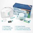 thumbnail image 3 of Nascool Nasal Irrigation System Electric Sinus Rinse Machine Nose Cleaner for Adult Sinus Symptoms Relief with 50 Saline Packets (White), 3 of 13