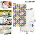 thumbnail image 3 of GZHJMY Mardi Gras Cotton Hand Towel Super Soft and High Absorbent Bath Towel Fast Drying Hand Towel for Home Bathroom Gym Hotel Yoga (2 Pack),16 x 28 inch Washcloths, 3 of 7