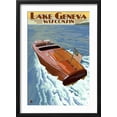 thumbnail image 2 of Art.com Lake Geneva, Wisconsin - Chris Craft Wooden Boat Art Print by Lantern Press, Black Frame Wall Art, 17" x 23", 2 of 5