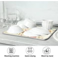 thumbnail image 6 of FREEAMG Autumn Trees Animals Absorbent Dish Drying Mat Microfiber Kitchen Countertop Table Protector Multi-Purpose Counter Rack Sink Drainer Pad 18” x 16”, 6 of 6