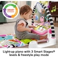 thumbnail image 4 of Playmat Fisher-Price Glow and Grow Kick & Play Piano Gym Rosa, 4 of 6