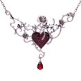 thumbnail image 1 of Collar de diamantes de imitación de Halloween, colgante de corazones rojos artificiales, collar gótico Punk, 1 of 5