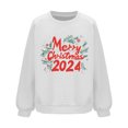 thumbnail image 3 of Chandails en Molleton de Noël Décontractés pour Femmes Sans Capuche Manches Longues Col Rond Automne Hiver Mode Mode Urbaine pour Usage Quotidien École Fête, 3 of 4