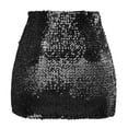 thumbnail image 6 of Ediodpoh Glitter Skirts for Women Shiny Sequined Mini Skirts for Night Out Party Dance Performance and Stage Show Mini Skirts for Women Black One Size, 6 of 6
