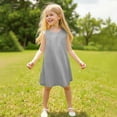 thumbnail image 2 of Bovxnpu Summer Girls Dresses, Toddler Girls Tank Play Dress Casual Sundress, Baby Girls Summer Casual Cute Solid Color Sleeveless Round Neck Dress 12 Months, 2 of 5