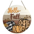 thumbnail image 2 of Hello Fall Sign,Hello Fall Inspirational Wood Signs,Round Wooden Pumpkin Welcome Sign Decor,Hello Fall Pumpkin Wall Door Hanger,Rustic Fall Pumpkin Wooden Hanging Ornament for Door,Holiday, 2 of 4