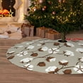 thumbnail image 6 of Yiaed Cotton Tree Print Christmas Tree Skirt , Tree SkirtsTree Mat for Christmas Winter Holiday Indoor Decorations-48", 6 of 7