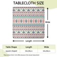 thumbnail image 2 of Washable Boho Floral Square Tablecloth 34x34 Inch with Elastic Hem for Various Table Settings, 2 of 6