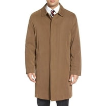 LONDON FOG Men's Raincoat, Durham Single Breasted Rain Coat with Zip-Out Liner for Men