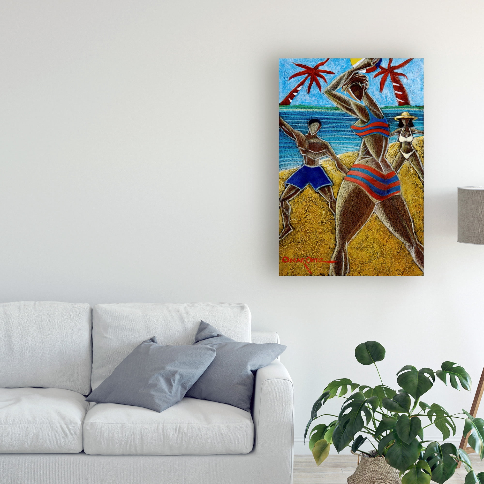 Trademark Fine Art 'En Luquillo Se Goza' Canvas Art by Oscar Ortiz