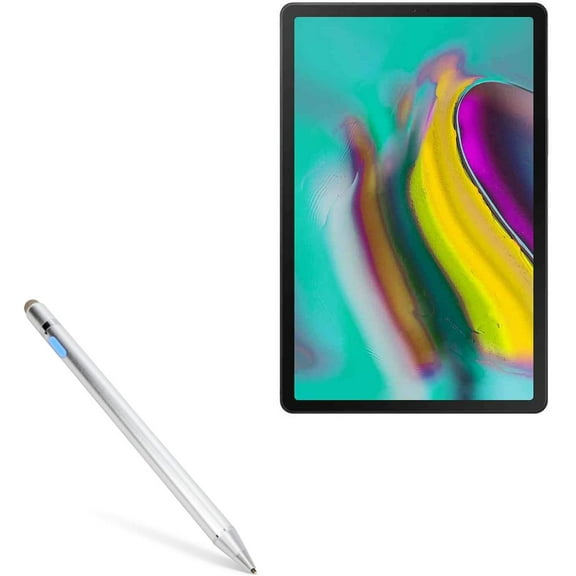 Samsung Galaxy Tab S5e LTE Stylus Pen, BoxWave AccuPoint Active Stylus Electronic Stylus with Ultra Fine Tip for Samsung Galaxy Tab S5e LTE - Metallic Silver
