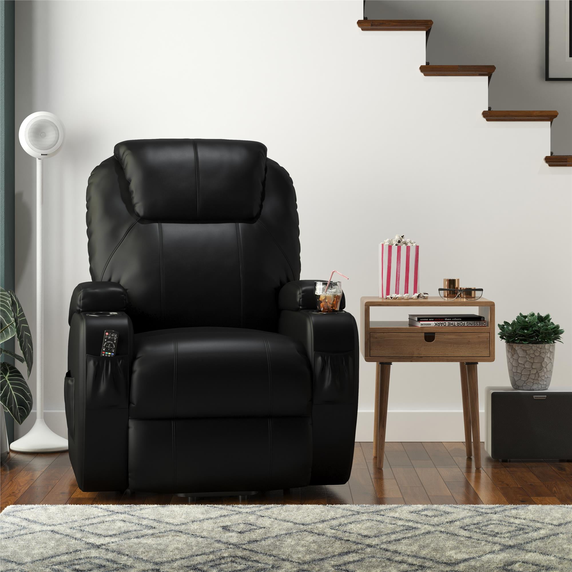 Large Divano Roma Furniture Classic Plush Power Lift Recliner Living Room Chair Grey
