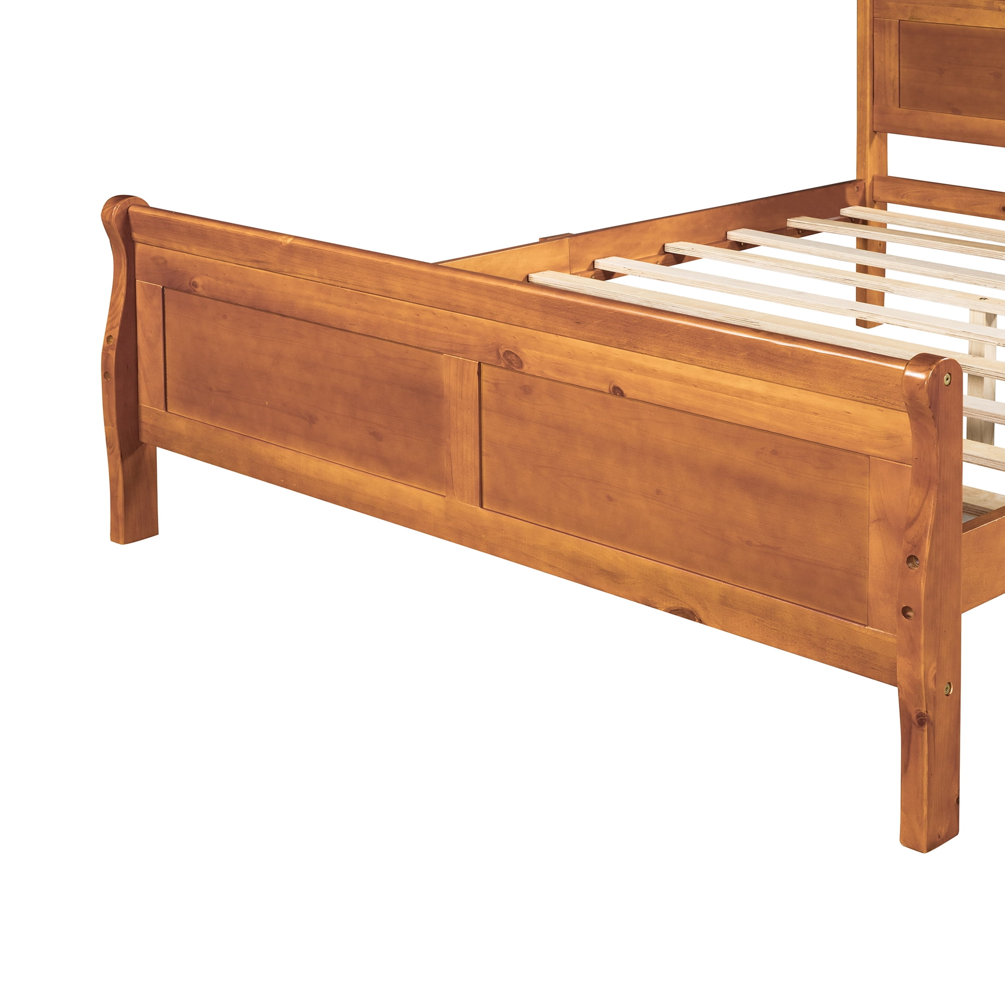 Holaki Full Size Wood Bed with Headboard for Kids, Espreeso