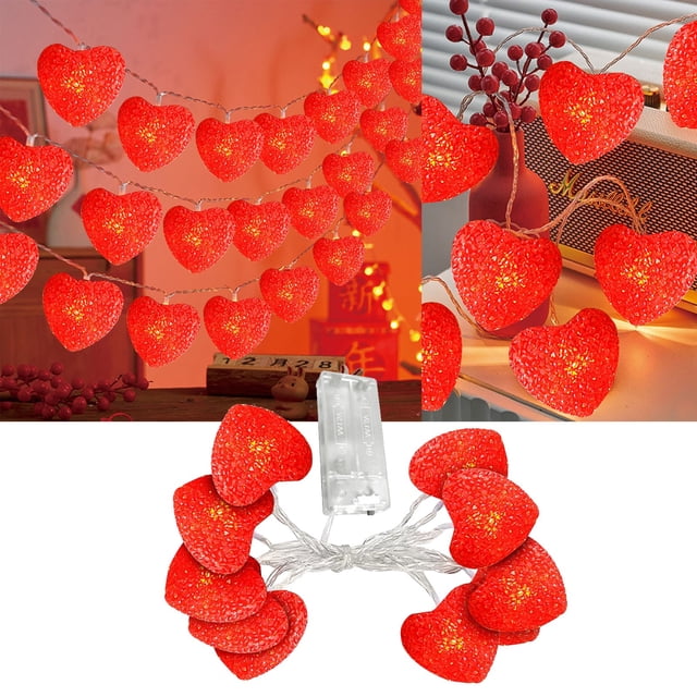 Valentine's Day Lights String LED Battery Wedding Party Decoration Light Set Solar Bulbs Outdoor Christmas Christmas Lights String String Lights Indoor Short Indoor Battery Lights String