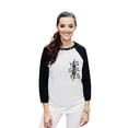 thumbnail image 2 of Yes Girl Yes Unisex 3/4 Sleeves Baseball Raglan T-Shirt Tee White Black X-Small, 2 of 4