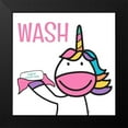 thumbnail image 2 of Reed, Tara 20x20 Black Modern Framed Museum Art Print Titled - Happy Unicorn Wash, 2 of 5
