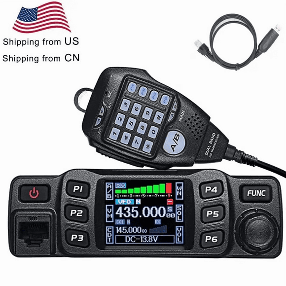 AnyTone AT-778UV Radio Aficionado de Doble Banda 25W (136-174/400-490 MHz) | 200 Canales, Walkie-Talkie con VOX, Radio Móvil