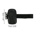thumbnail image 2 of Unique Bargains 1 Pc Classic Phone Holder Arm Bands with Zipper for Hiking Gym Black Neoprene, 2 of 4