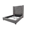 thumbnail image 2 of Best Master Jamie Velvet Upholstered Tower High Profile Cal King Bed in Gray, 2 of 4