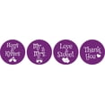 thumbnail image 1 of Darling Souvenir Wedding Theme Stickers chocolate Candy Labels 190 Pcs Party Favor-Purple, 1 of 1
